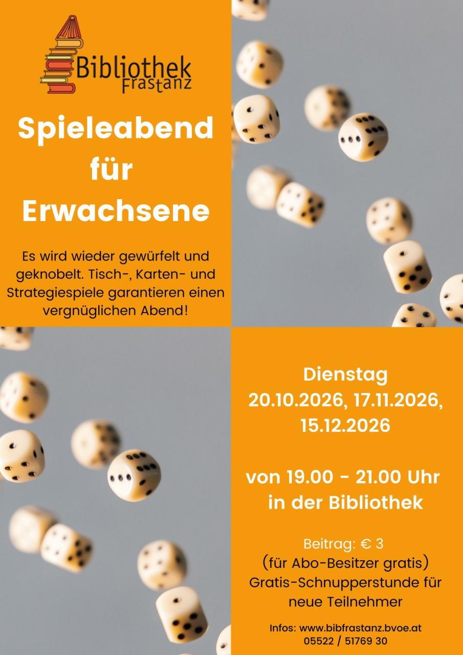 Spieleabend für Erwachsene