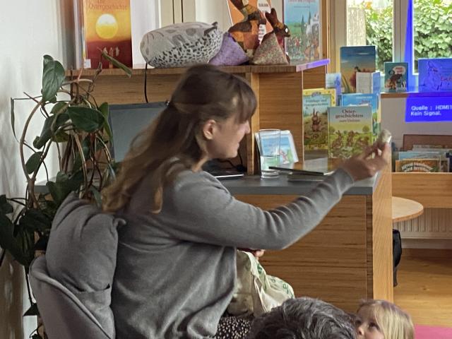 Foto mit Frau