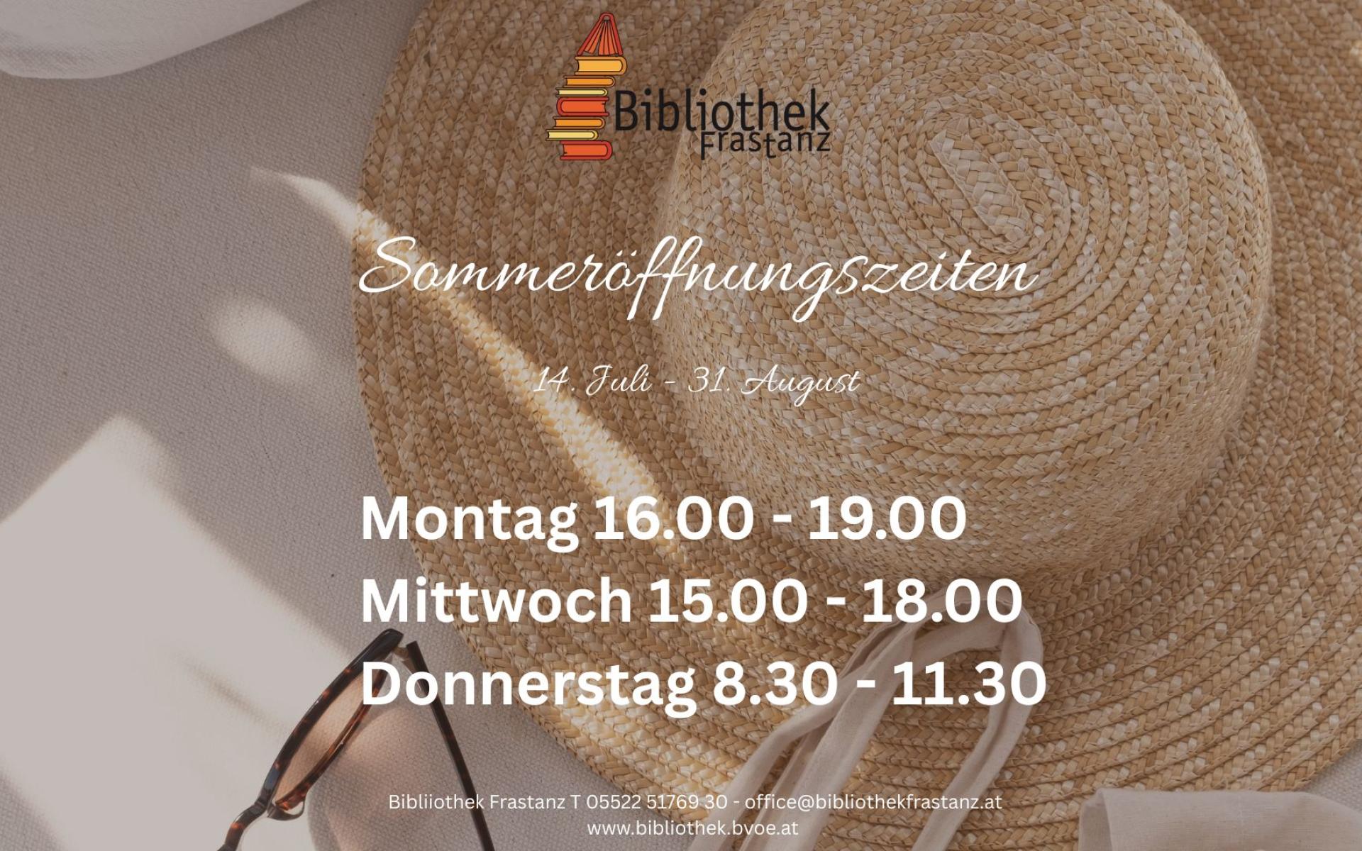 Sommeröffnungszeiten