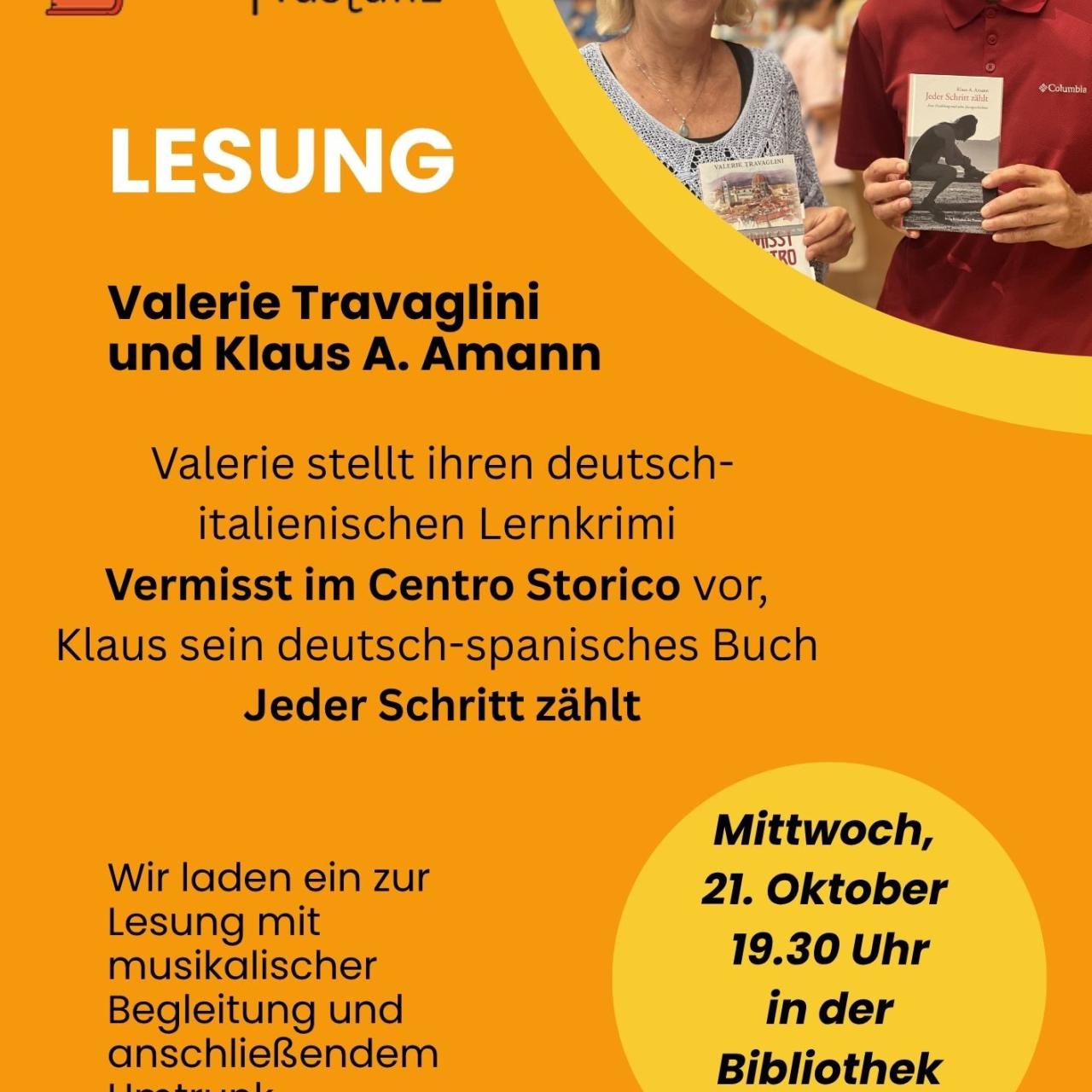 Lesung mit Valerie Travaglini und Klaus A. Amann